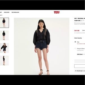 Levi Jeans 501 original womens shorts NWT